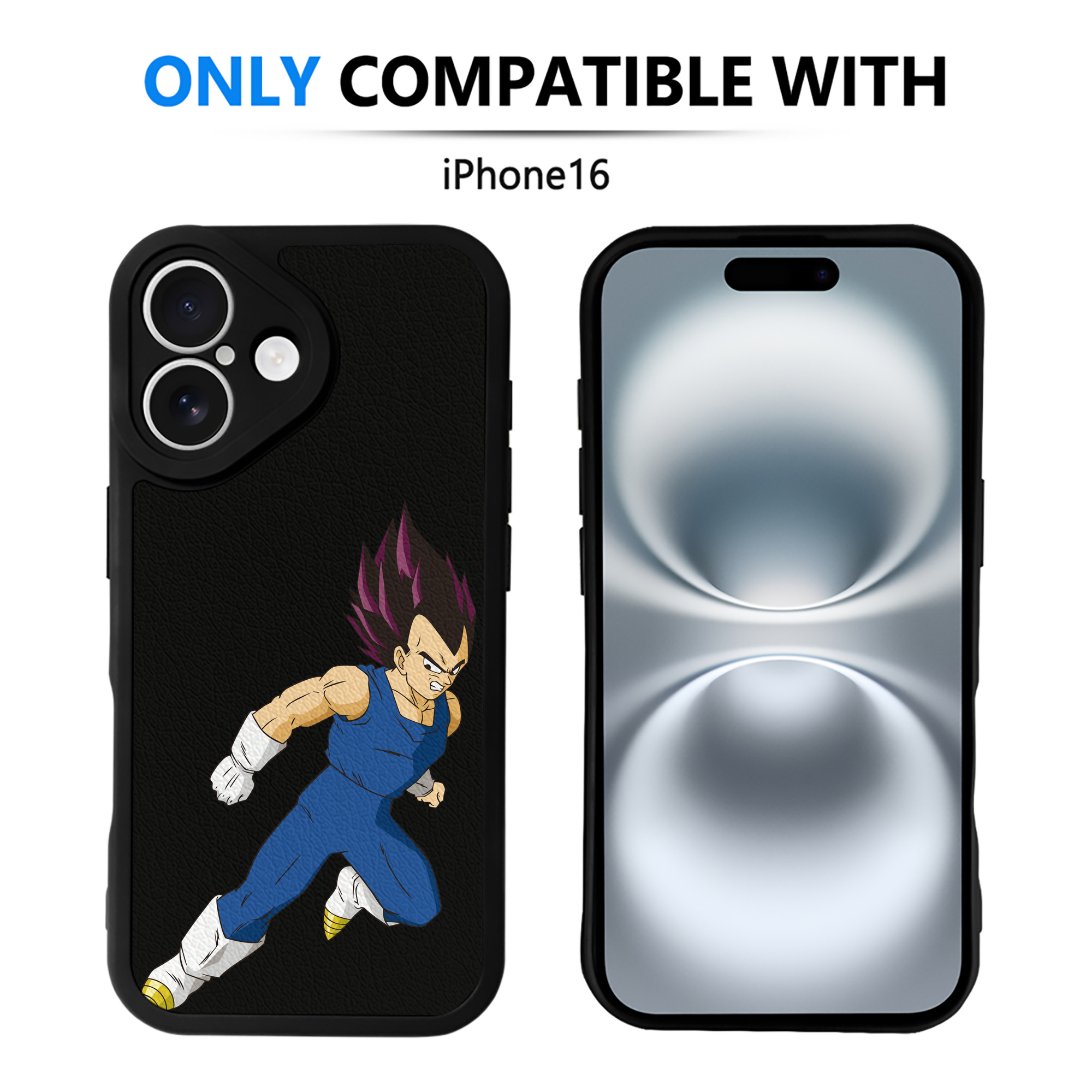 （画像用） ドラゴンボール ベジータ四世（Bejīta Yonsei）DRAGON BALL Vegeta IV 【iPhone 16シリーズ対応】シリコンスマホケース（レザー調） 材質：シリコン